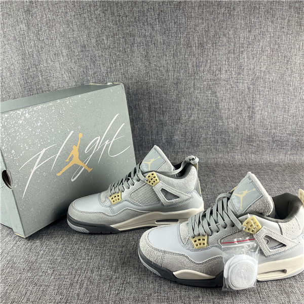 Women's Running weapon Air Jordan 4 Grey Shoes 074 Women's Running weapon Air Jordan 4 Grey Shoes 074