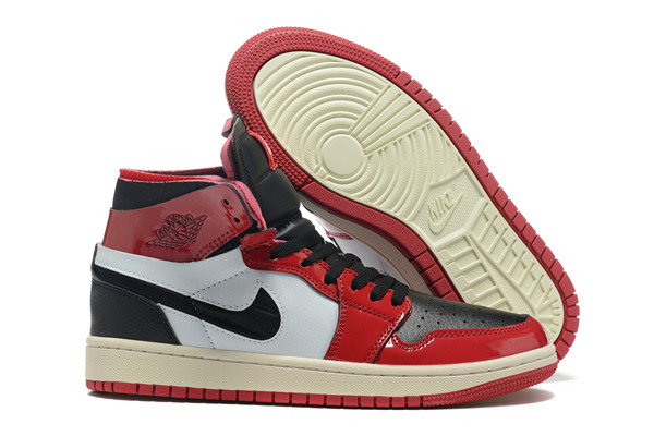 Women's Running Weapon Air Jordan 1 Red/Black/White Shoes 0169