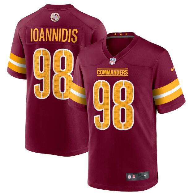 Men's Washington Commanders #98 Matt Ioannidis 2022 Burgundy Game Stitched Jersey Men's Washington Commanders #98 Matt Ioannidis 2022 Burgundy Game Stitched Jersey