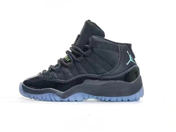 Youth Running Weapon Air Jordan 11 Black Shoes 014