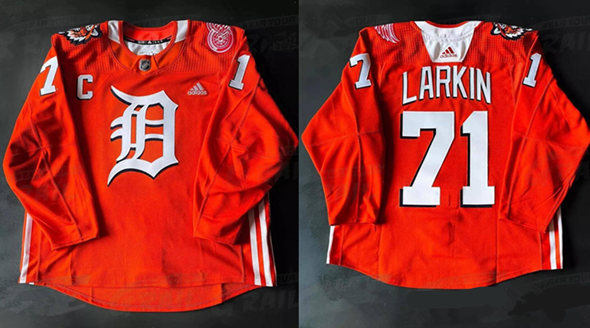 Men's Detroit Tigers/Red Wings Crossover Limited Edition Stitched Hockey Jersey