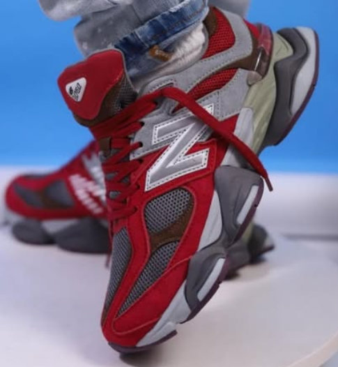 Men's 9060 'Red-Gray' Shoes 0122