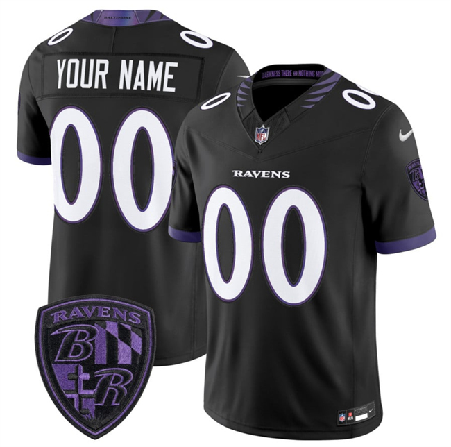 Youth Baltimore Ravens Active Player Custom 2026 F.U.S.E. Alternate Vapor Stitched Limited Football Jersey