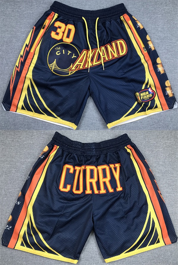 Men's Golden State Warriors #30 Stephen Curry Navy Shorts(Run Small) Men's Golden State Warriors #30 Stephen Curry Navy Shorts(Run Small)