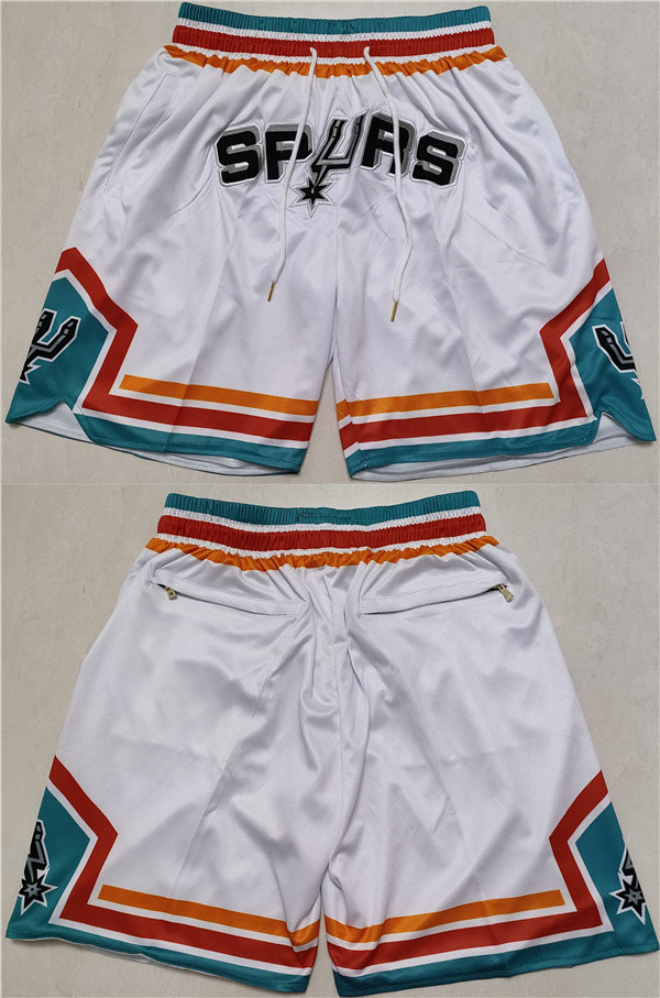 Men's San Antonio Spurs White Shorts (Run Small) Men's San Antonio Spurs White Shorts (Run Small)