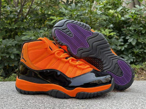Men's Running weapon Air Jordan 11 Black/Orange Shoes 126