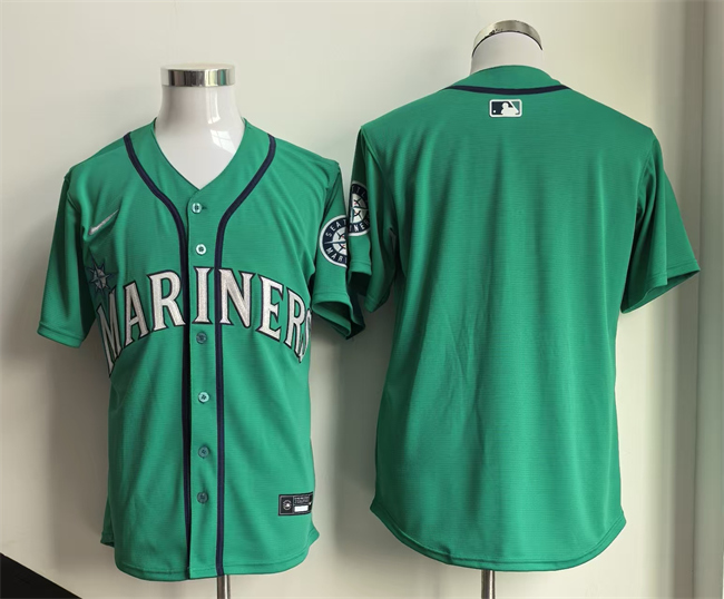 Men's Seattle Mariners Blank Aqua Limited Stitched jersey Men's Seattle Mariners Blank Aqua Limited Stitched jersey