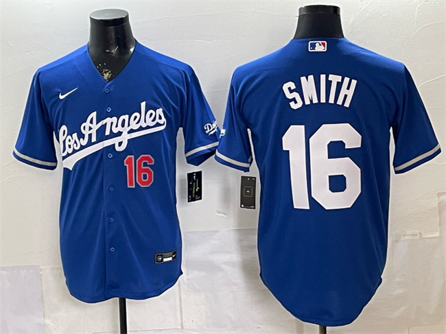 Men's Los Angeles Dodgers #16 Will Smith Royal Alternate Stadium Stitched Baseball Jersey Men's Los Angeles Dodgers #16 Will Smith Royal Alternate Stadium Stitched Baseball Jersey