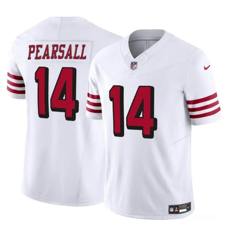 Youth San Francisco 49ers #14 Ricky Pearsall New White 2024 Draft F.U.S.E. Vapor Untouchable Limited Stitched Football Jersey Youth San Francisco 49ers #14 Ricky Pearsall New White 2024 Draft F.U.S.E. Vapor Untouchable Limited Stitched Football Jersey