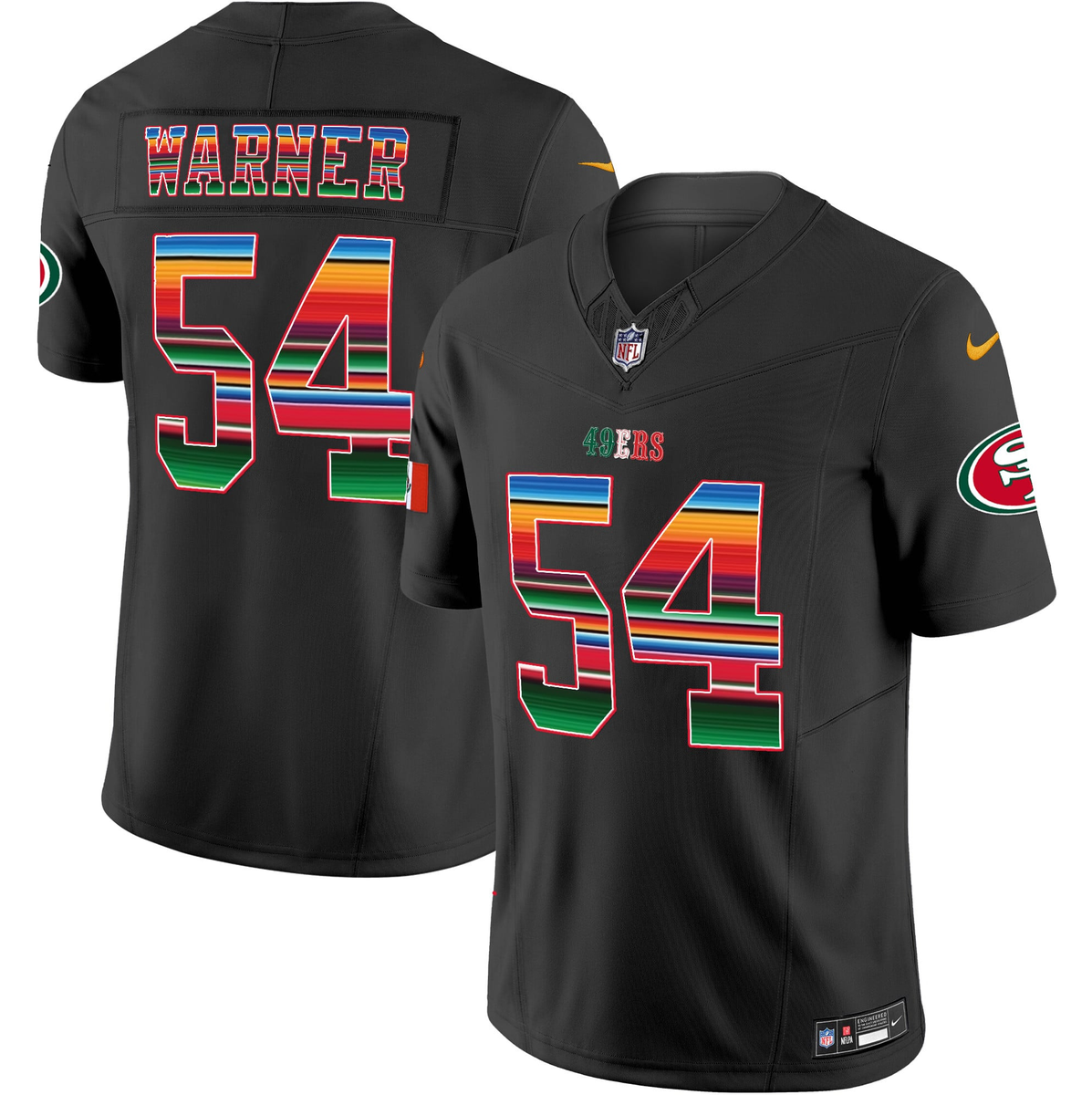 Women's San Francisco 49ers #54 Fred Warner Black Mexico 2026 F.U.S.E. Vapor Untouchable Limited Stitched Football Jersey(Run Small)