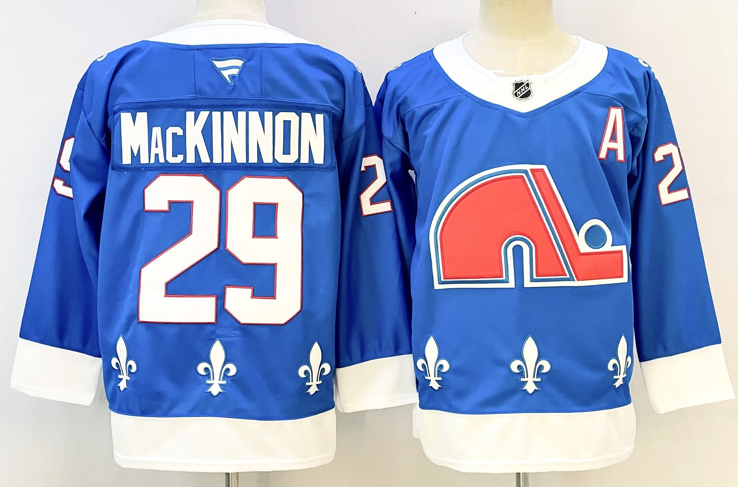 Men's Colorado Avalanche #29 Nathan MacKinnon Blue 2025/26 With A Patch Alternate Stitched Jersey