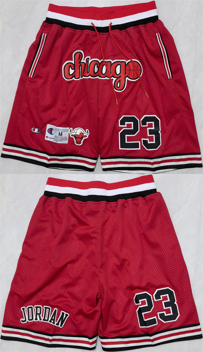 Men's Chicago Bulls #23 Michael Jordan Red Shorts (Run Small) Men's Chicago Bulls #23 Michael Jordan Red Shorts (Run Small)