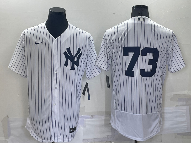 Men's New York Yankees #73 Michael King White Flex Base Stitched Baseball Jersey Men's New York Yankees #73 Michael King White Flex Base Stitched Baseball Jersey