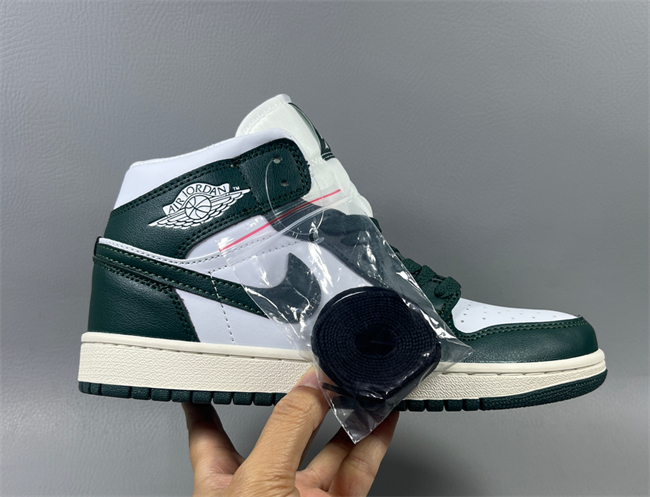 Men's Running Weapon Air Jordan 1 White/Green Shoes 0716 Men's Running Weapon Air Jordan 1 White/Green Shoes 0716