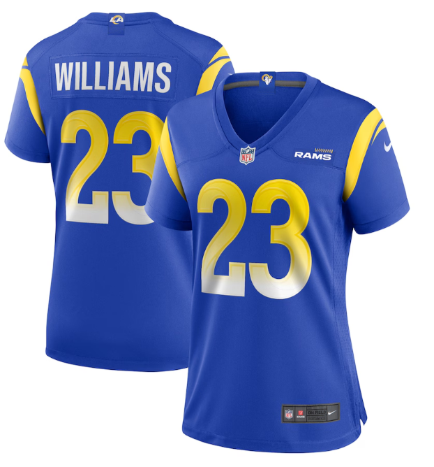 Women's Los Angeles Rams Custom Blue Game Stitched Jersey(Run Small) Women's Los Angeles Rams Custom Blue Game Stitched Jersey(Run Small)