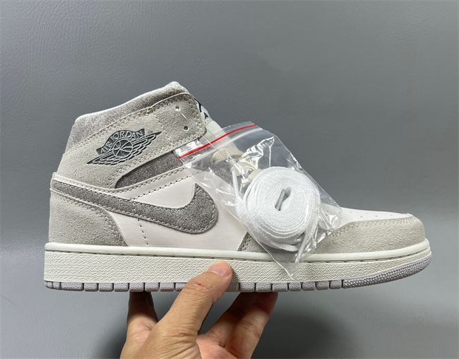 Women Running Weapon Air Jordan 1 White/Grey Shoes 521 Women Running Weapon Air Jordan 1 White/Grey Shoes 521