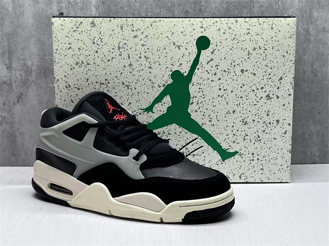 Women's Running weapon Jordan 4 Black/Gray Shoes 022 Women's Running weapon Jordan 4 Black/Gray Shoes 022