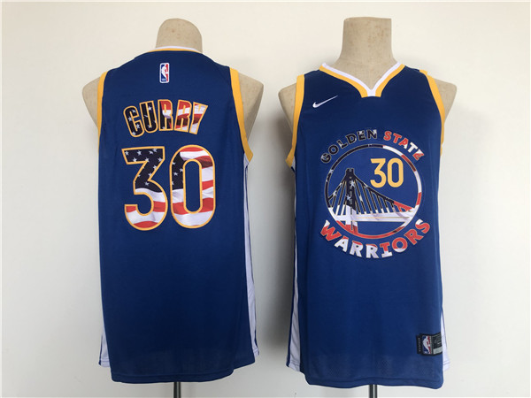 Men's Golden State Warriors #30 Stephen Curry Blue UBA Flag Stitched Jersey Men's Golden State Warriors #30 Stephen Curry Blue UBA Flag Stitched Jersey