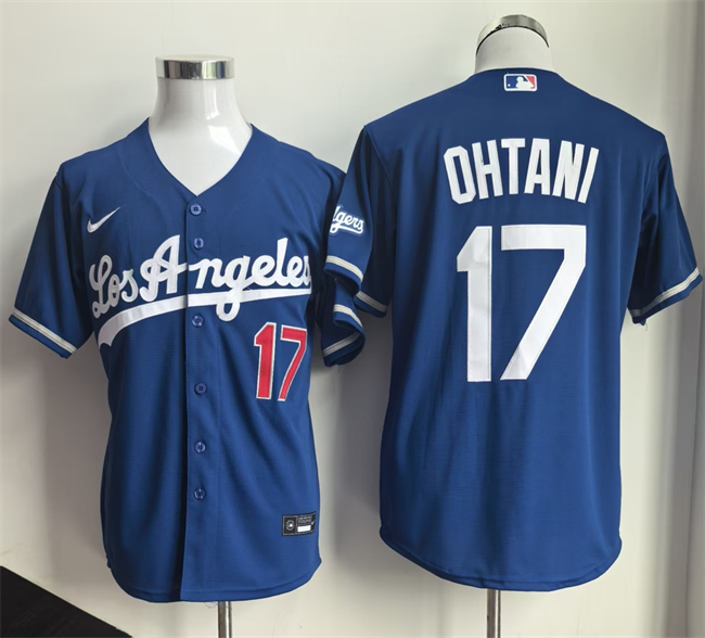 Men's Los Angeles Dodgers #17 Shohei Ohtani Royal 2026 Gold Collection Stadium Stitched Baseball Jersey Men's Los Angeles Dodgers #17 Shohei Ohtani Royal 2026 Gold Collection Stadium Stitched Baseball Jersey