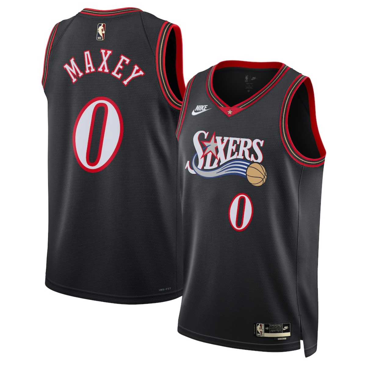 Men's Philadelphia 76ers Custom Black 2025 Classic Edition Stitched Jersey