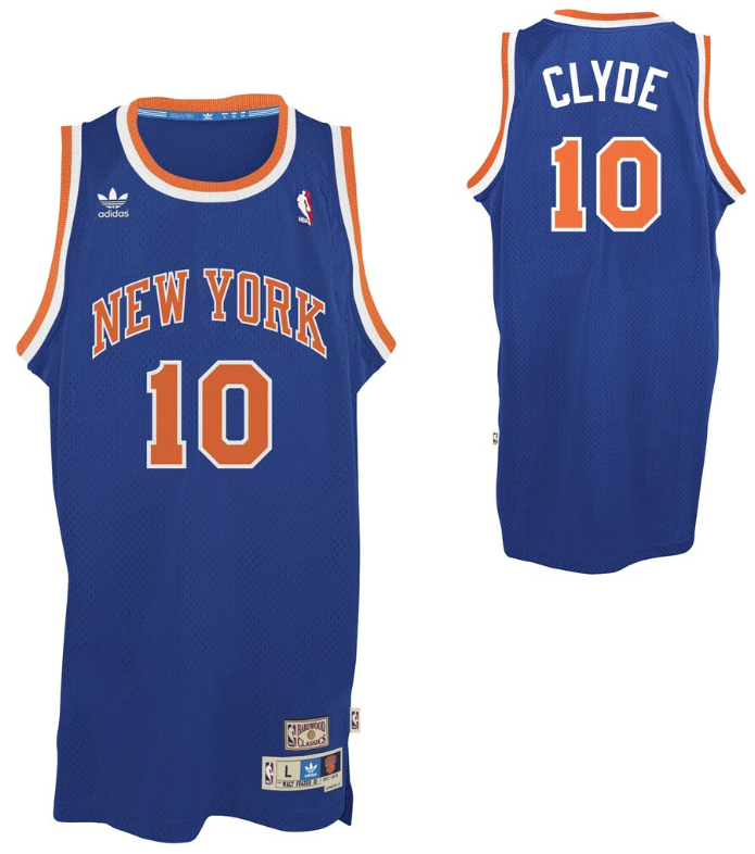 Men's New Yok Knicks Custom Royal Blue Hardwood Classics Swingman Basketball Jersey