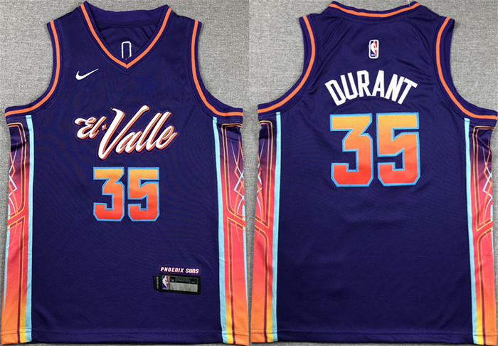 Youth Phoenix Suns #35 Kevin Durant Purple City Edition Stitched Basketball Jersey Youth Phoenix Suns #35 Kevin Durant Purple City Edition Stitched Basketball Jersey