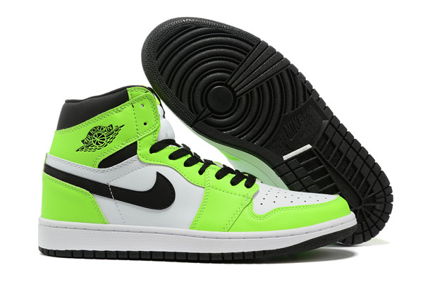Men's Running Weapon Air Jordan 1 Green/White Shoes 289 Men's Running Weapon Air Jordan 1 Green/White Shoes 289