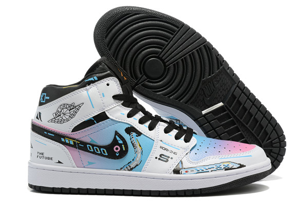 Men's Running Weapon Air Jordan 1 Pink/White/Blue Shoes 287 Men's Running Weapon Air Jordan 1 Pink/White/Blue Shoes 287