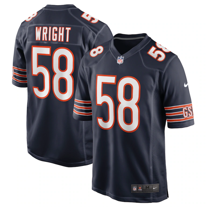 Youth Chicago Bears #58 Darnell Wright Navy Stitched Football Game Jersey Youth Chicago Bears #58 Darnell Wright Navy Stitched Football Game Jersey