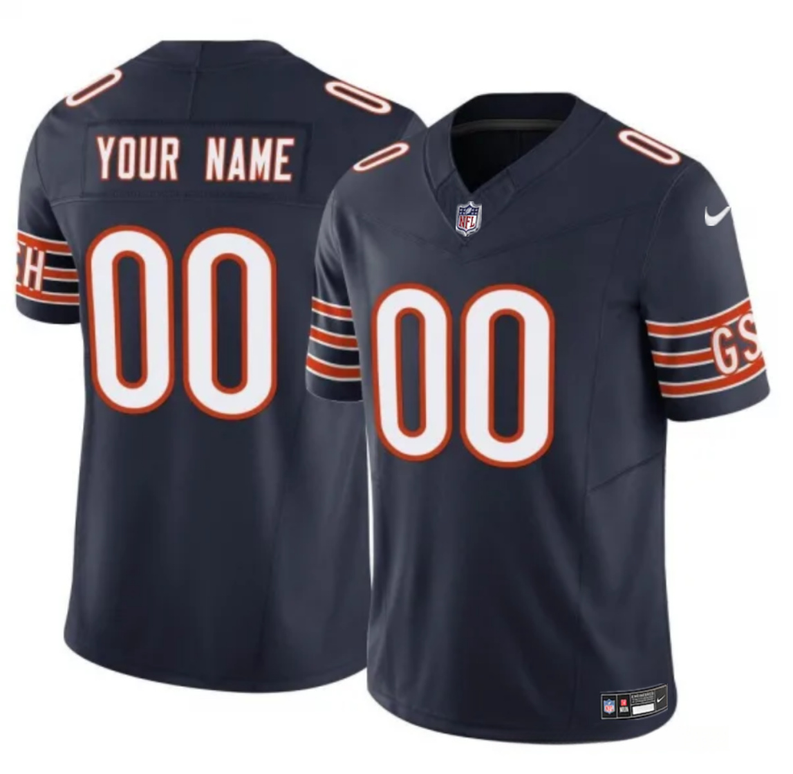 Youth Chicago Bears Active Player Custom Navy 2023 F.U.S.E Vapor Untouchable Limited Stitched Football Jersey Youth Chicago Bears Active Player Custom Navy 2023 F.U.S.E Vapor Untouchable Limited Stitched Football Jersey