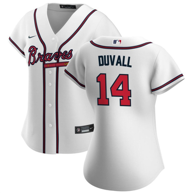 Women's Atlanta Braves #14 Adam Duvall Cool Base Stitched Jersey(Run Small) Women's Atlanta Braves #14 Adam Duvall Cool Base Stitched Jersey(Run Small)