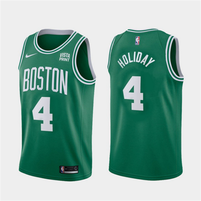 Men's Boston Celtics #4 Jrue Holiday Green 2023 Icon Edition Stitched Basketball Jersey Men's Boston Celtics #4 Jrue Holiday Green 2023 Icon Edition Stitched Basketball Jersey