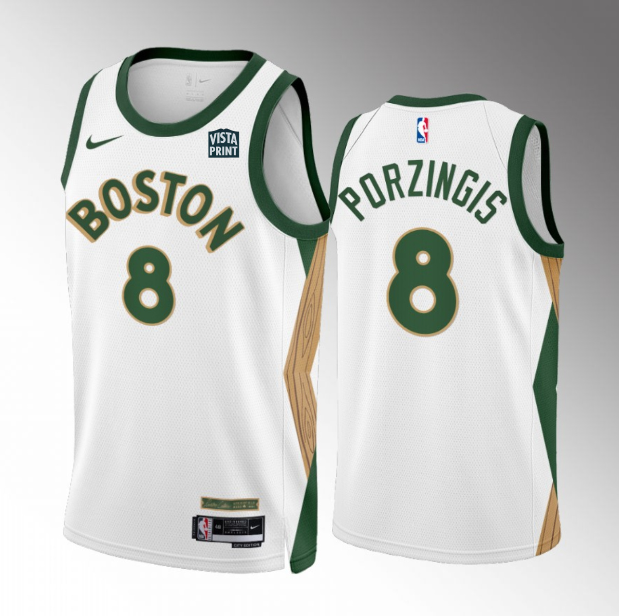 Men's Boston Celtics #8 Kristaps Porzingis White 2023/24 City Edition Stitched Basketball Jersey Men's Boston Celtics #8 Kristaps Porzingis White 2023/24 City Edition Stitched Basketball Jersey