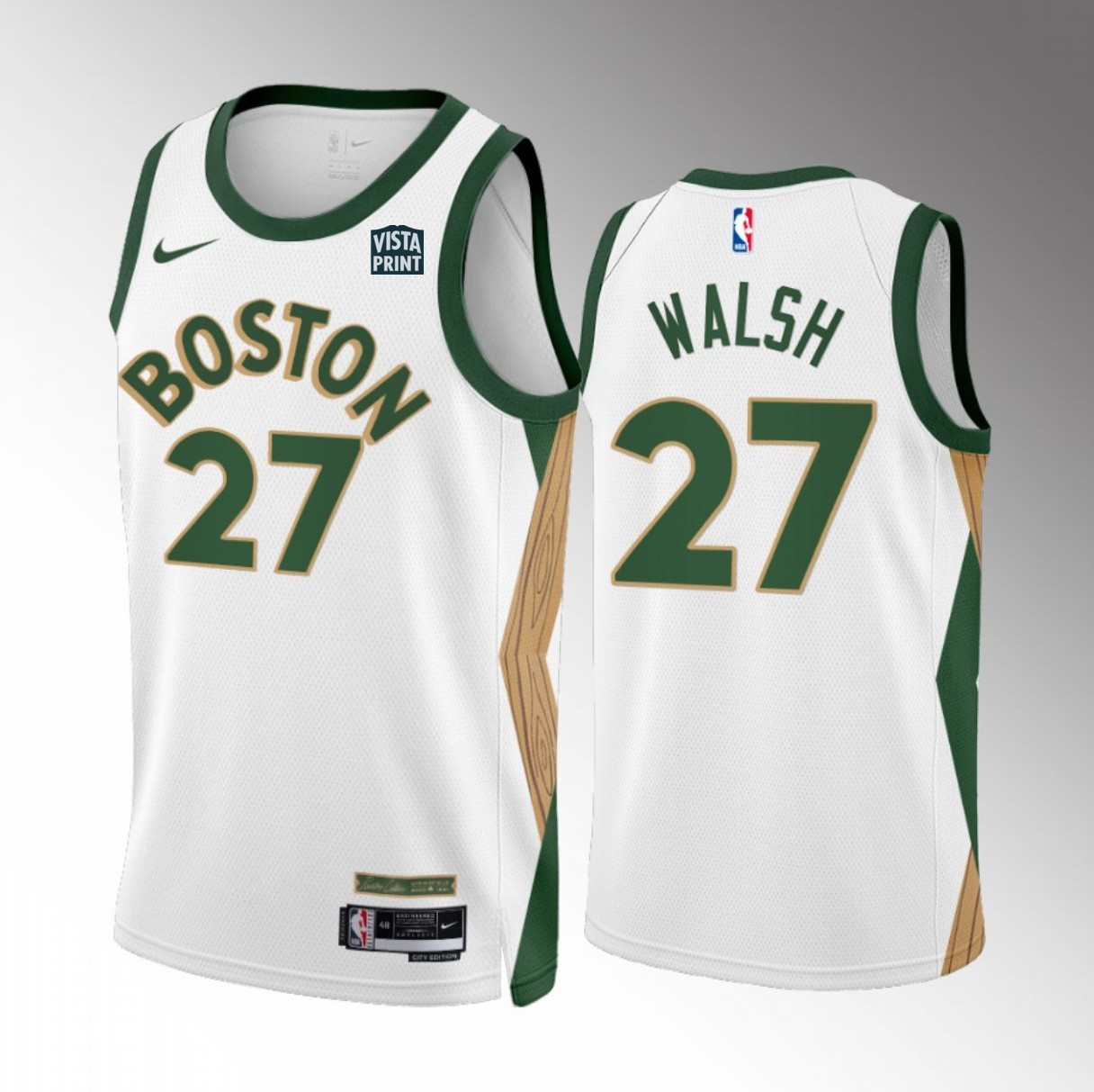 Men's Boston Celtics #27 Jordan Walsh White 2023/24 City Edition Stitched Basketball Jersey Men's Boston Celtics #27 Jordan Walsh White 2023/24 City Edition Stitched Basketball Jersey