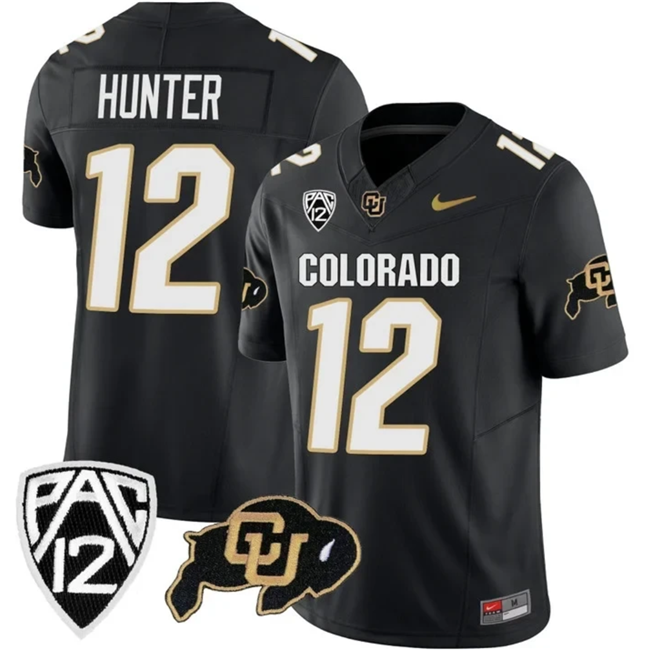 Men's Colorado Buffaloes #12 Travis Hunter Black 2023 F.U.S.E. Stitched Football Jersey Men's Colorado Buffaloes #12 Travis Hunter Black 2023 F.U.S.E. Stitched Football Jersey