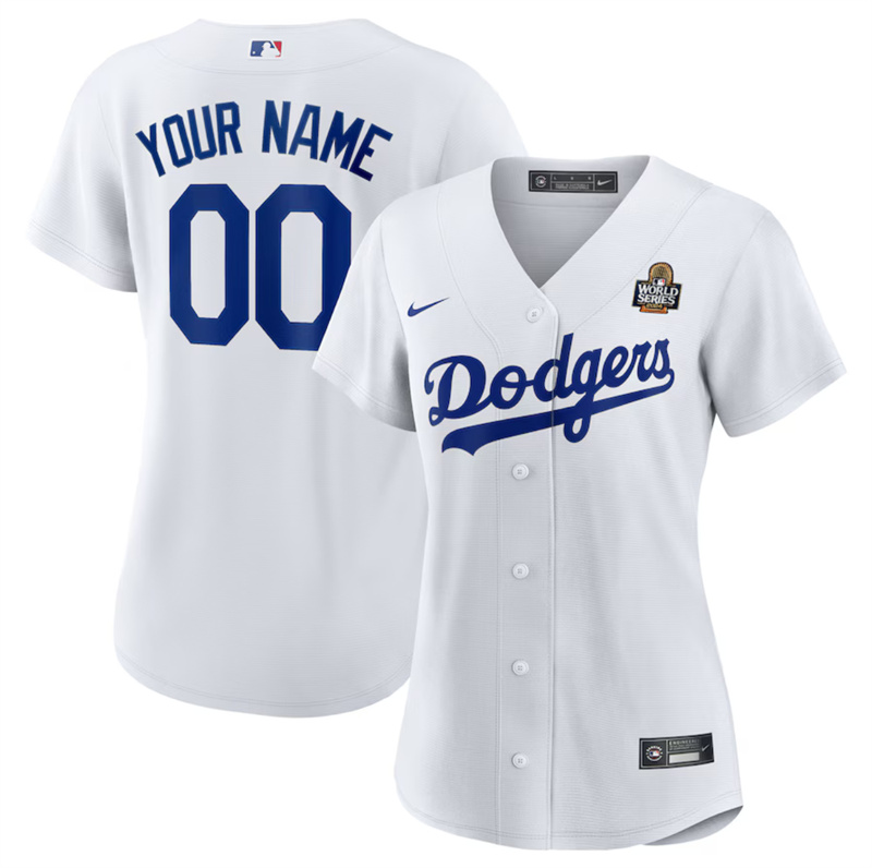 Women's Los Angeles Dodgers ACTIVE PLAYER Custom White 2024 World Series Cool Base Stitched Baseball Jersey(Run Small) Women's Los Angeles Dodgers ACTIVE PLAYER Custom White 2024 World Series Cool Base Stitched Baseball Jersey(Run Small)