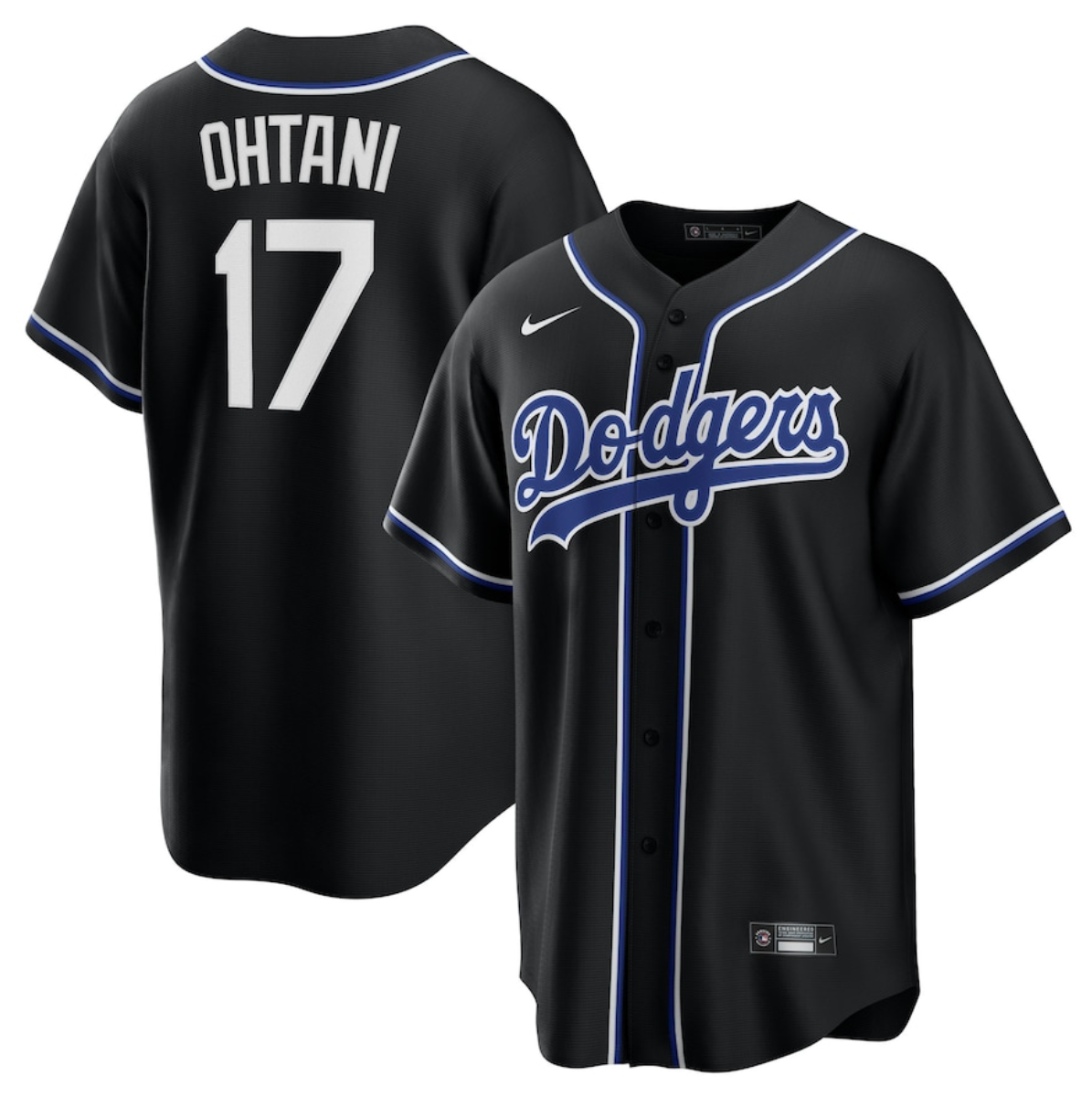 Men's Los Angeles Dodgers #17 Shohei Ohtani Black Lights Out Limited Stitched Baseball Jersey Men's Los Angeles Dodgers #17 Shohei Ohtani Black Lights Out Limited Stitched Baseball Jersey
