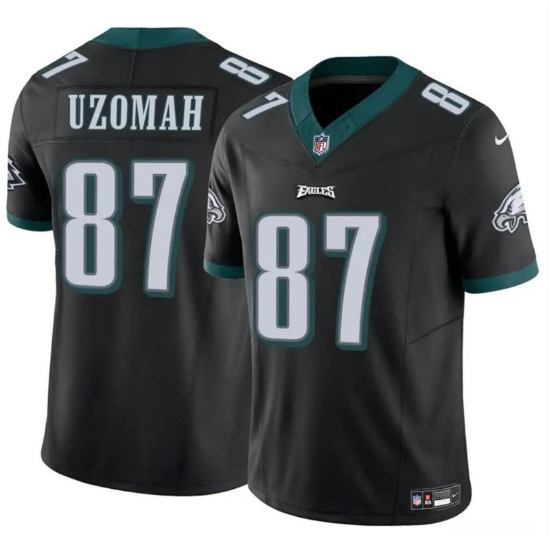 Youth Philadelphia Eagles #87 C.J. Uzomah Black 2023 F.U.S.E Vapor Untouchable Limited Stitched Football Jersey Youth Philadelphia Eagles #87 C.J. Uzomah Black 2023 F.U.S.E Vapor Untouchable Limited Stitched Football Jersey