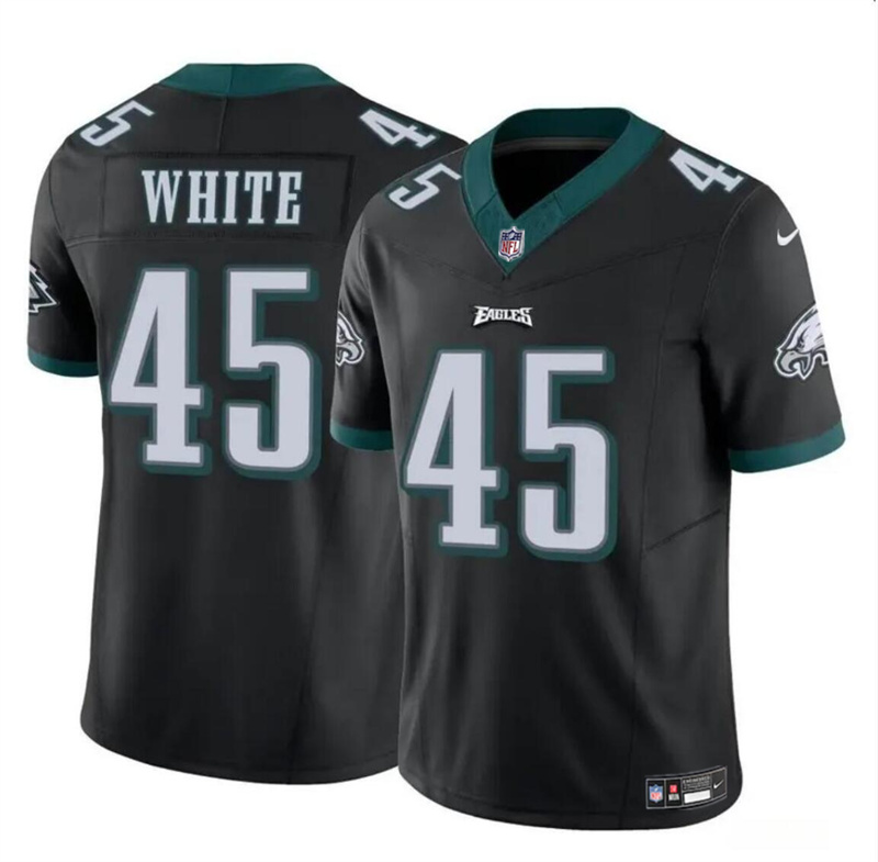 Youth Philadelphia Eagles #45 Devin White Black 2023 F.U.S.E Vapor Untouchable Limited Stitched Football Jersey Youth Philadelphia Eagles #45 Devin White Black 2023 F.U.S.E Vapor Untouchable Limited Stitched Football Jersey
