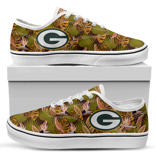 Men's Green Bay Packers Vans Low Top Sneakers 009