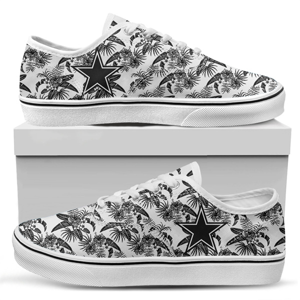 Women's Dallas Cowboys Vans Low Top Sneakers 018