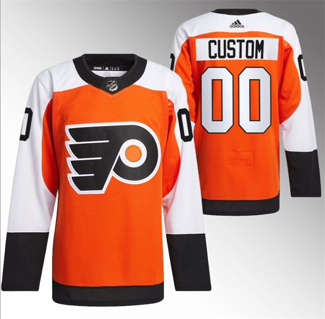 Men's Philadelphia Flyers Custom 2023/24 Orange Stitched Jersey Men's Philadelphia Flyers Custom 2023/24 Orange Stitched Jersey