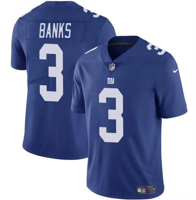 Youth New York Giants #3 Deonte Banks Blue Vapor Stitched Jersey Youth New York Giants #3 Deonte Banks Blue Vapor Stitched Jersey