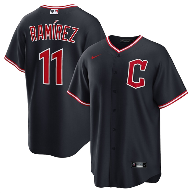 Men's Cleveland Guardians #11 José Ramírez Navy 2025 Alternate Limited Stitched Baseball Jersey Men's Cleveland Guardians #11 José Ramírez Navy 2025 Alternate Limited Stitched Baseball Jersey