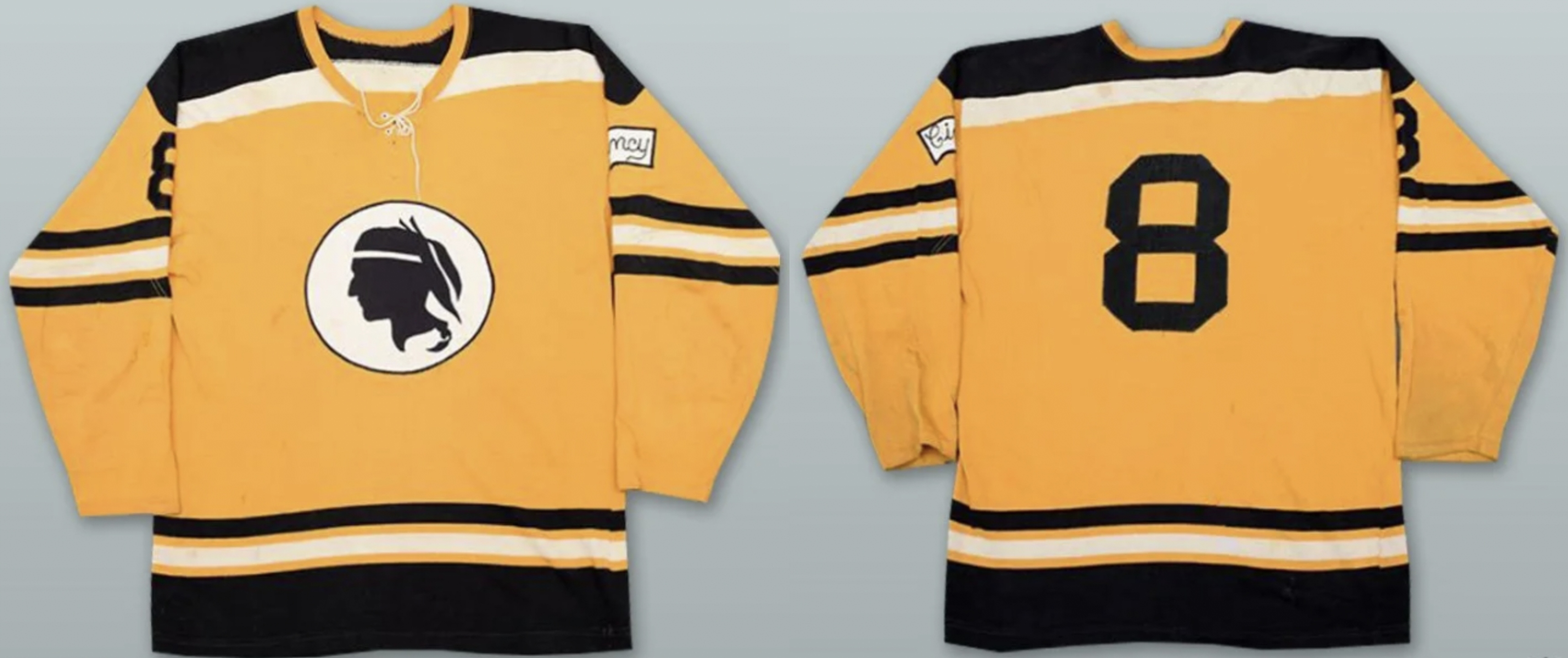 Men's Cincinnati Junior Mohawks Custom Yellow Tie Down Hockey Jersey