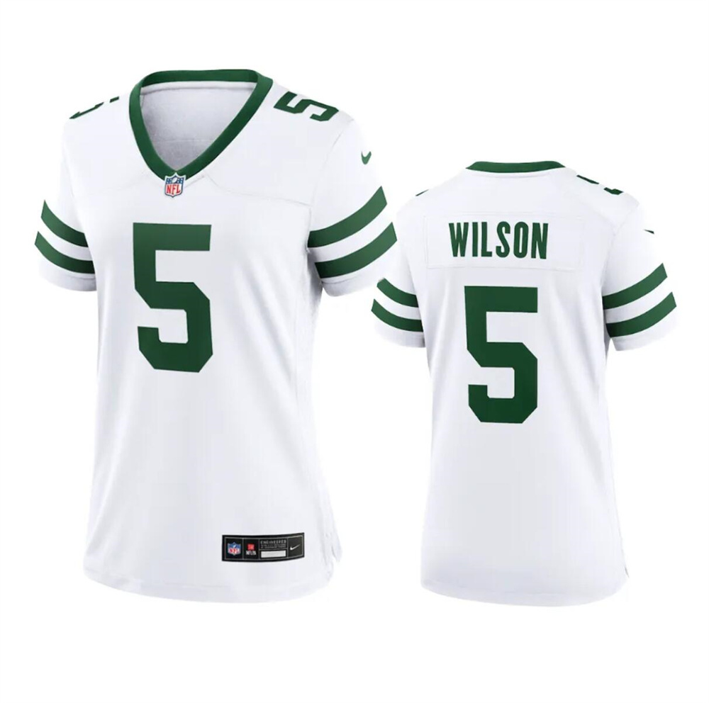 Women's New York Jets #5 Garrett Wilson White 2024 Stitched Football Jersey(Run Small) Women's New York Jets #5 Garrett Wilson White 2024 Stitched Football Jersey(Run Small)