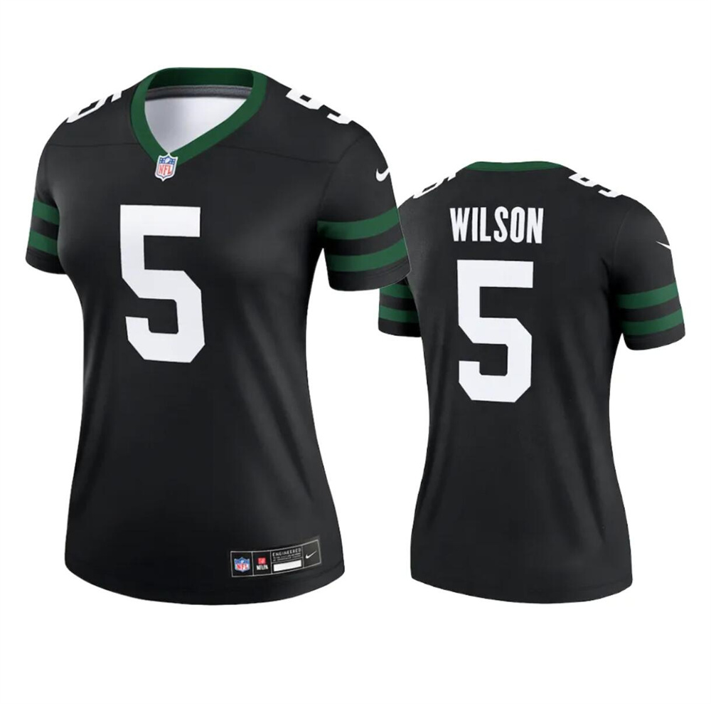 Women's New York Jets #5 Garrett Wilson Black 2024 Stitched Football Jersey(Run Small) Women's New York Jets #5 Garrett Wilson Black 2024 Stitched Football Jersey(Run Small)