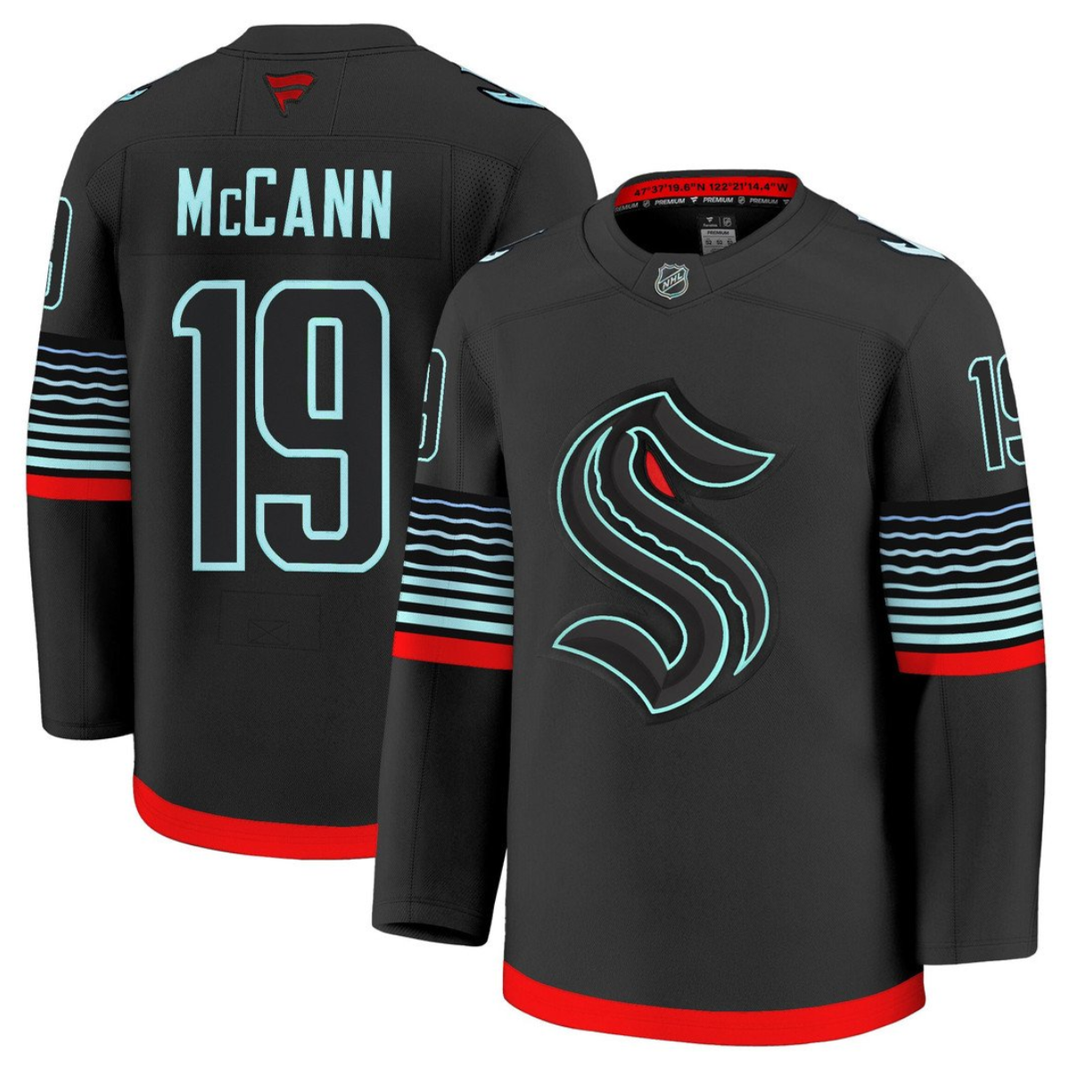 Men's Seattle Kraken #19 Jaden Schwartz Black Alternate Stitched Hockey Jersey
