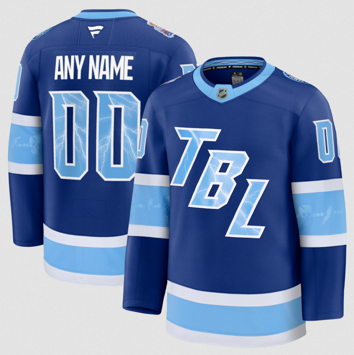 Men's Tampa Bay Lightning Custom Blue 2026 Stadium Series Stitched Jersey