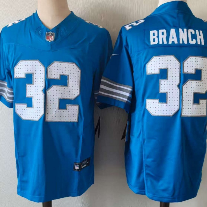 Youth Detroit Lions #32 Brian Branch Blue 2025 F.U.S.E. Vapor Limited Stitched Jersey